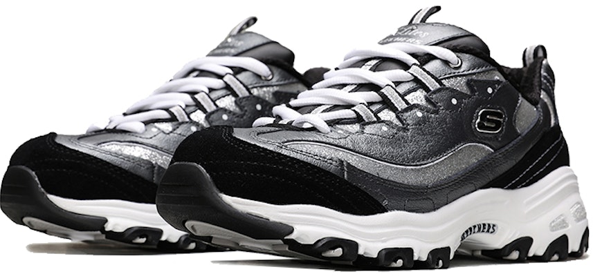 (W) Zapatillas Skechers D'Lites 1.0 Bajo para Correr Negro/Plata 13155-BKSL Lookbook (W) Zapatillas Skechers D'Lites 1.0 Bajo para Correr Negro/Plata 13155-BKSL