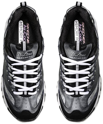 (W) Zapatillas Skechers D'Lites 1.0 Bajo para Correr Negro/Plata 13155-BKSL Shop (W) Zapatillas Skechers D'Lites 1.0 Bajo para Correr Negro/Plata 13155-BKSL
