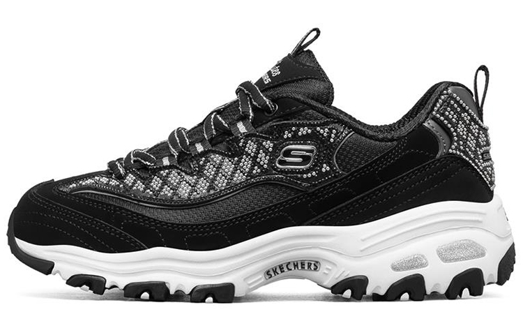 (W) Skechers D'Lites 1.0 'Black Silver'