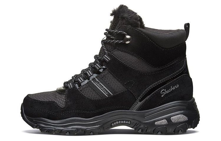 (W) Skechers D'Lites 1.0 'Black Snow Boot'