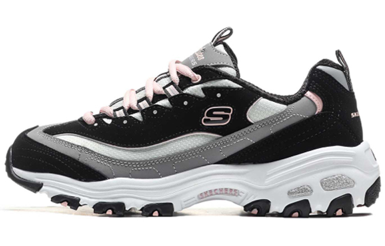 (Women) Skechers D'lites 1.0 BlackGS Grey 'Black Gray' 13143-BKGY