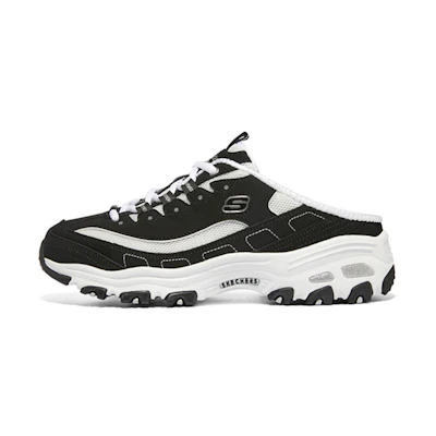 (W) Skechers D'Lites 1.0 'Black White'