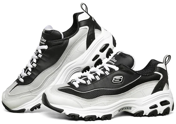 (Women) Skechers D'Lites 1.0 'Black White' 88888009-BKW Lookbook (Women) Skechers D'Lites 1.0 'Black White' 88888009-BKW