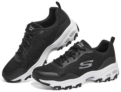 (W) Skechers D'Lites 1.0 Zapatillas Padre Bajas Negro/Blanco 896027-BKW Lookbook (W) Skechers D'Lites 1.0 Zapatillas Padre Bajas Negro/Blanco 896027-BKW