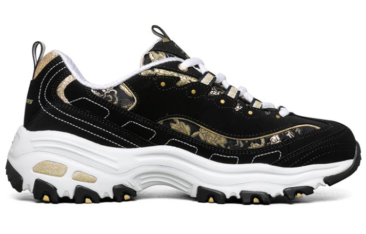 (W) Skechers D lites 1.0 Black/White/Golden 圖 2