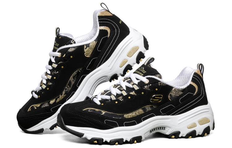 (W) Skechers D lites 1.0 Black/White/Golden 圖 3
