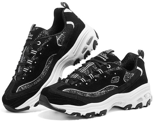 (Women) Skechers D'Lites 1.0 'Black White' 149911-BKW Lookbook (Women) Skechers D'Lites 1.0 'Black White' 149911-BKW