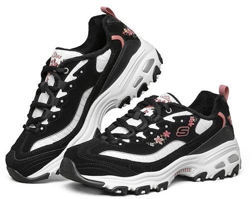 (W) Skechers D'lites 1.0 'Hitam Bunga' 66666325-BLK Lookbook (W) Skechers D'lites 1.0 'Hitam Bunga' 66666325-BLK