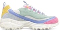 Order (W) Skechers D'lites 1.0 Kasut Lari Low-Top Biru/Merah Jambu/Kuning 149475-WMLT
