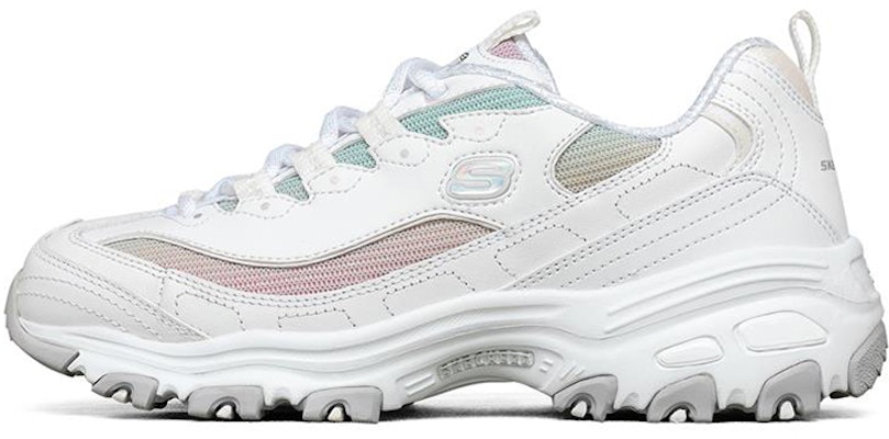 (Women) Skechers D'Lites 1.0 Low-Top Running Shoes White/Multi 149253-WMLT Buy (Women) Skechers D'Lites 1.0 Low-Top Running Shoes White/Multi 149253-WMLT