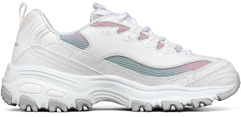 Skechers D‘Lites 1.0 透氣防滑 低筒老爹鞋 女款 白彩色 Order Skechers D‘Lites 1.0 透氣防滑 低筒老爹鞋 女款 白彩色