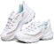 (Women) Skechers D'Lites 1.0 Low-Top Running Shoes White/Multi 149253-WMLT