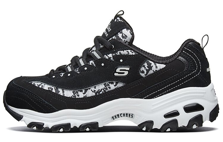 (Women) Skechers D'Lites 1.0 Running Shoes Black/White 99999825-BLK