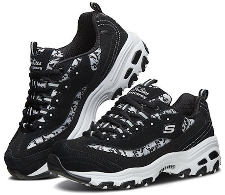 (W) Skechers D'Lites 1.0 ランニングシューズ レディース ブラック/ホワイト 99999825-BLK Lookbook (W) Skechers D'Lites 1.0 ランニングシューズ レディース ブラック/ホワイト 99999825-BLK