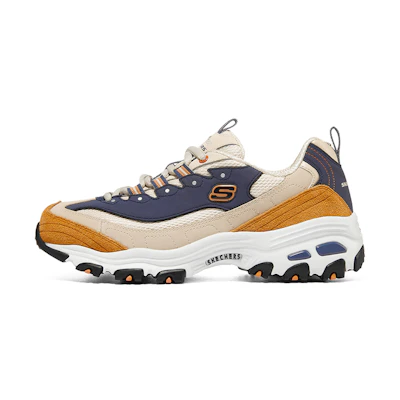 (W) Skechers D'Lites 1.0 'Brown Blue'