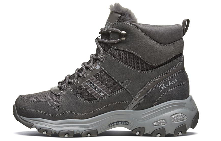 (W) Skechers D'lites 1.0 'Charcoal Grey Snow Boot'