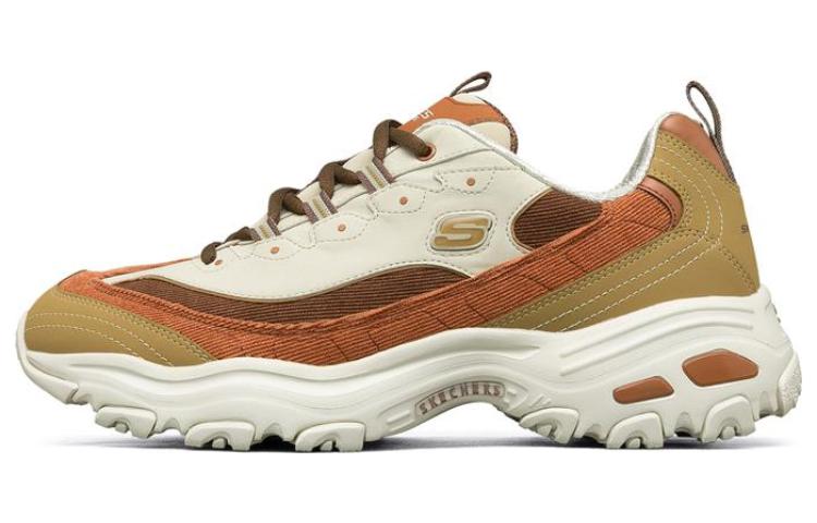 (Women) Skechers D'Lites 1.0 'Cream Brown Orange' 149906-TPNT