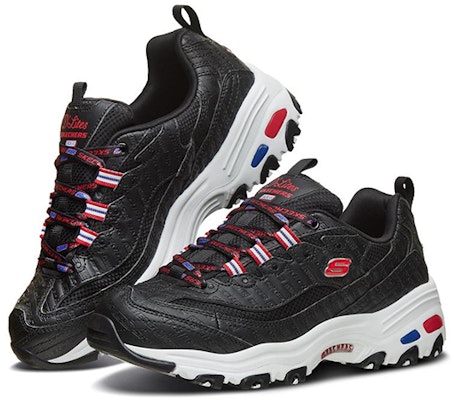 Skechers D‘LITES 1.0 耐磨 低筒 老爹鞋 女款 黑色 Lookbook Skechers D‘LITES 1.0 耐磨 低筒 老爹鞋 女款 黑色