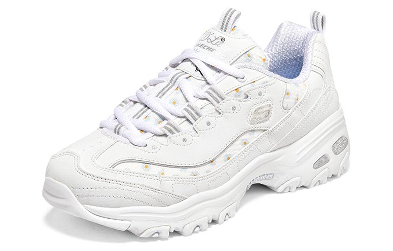 Lookbook (W) Skechers D'lites 1.0 Zapatillas 'Blanco Gris' 896180-WHT