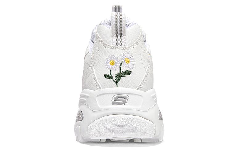 Shop (W) Skechers D'lites 1.0 Zapatillas 'Blanco Gris' 896180-WHT