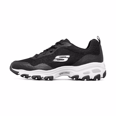 (W) Skechers D Lites 1.0 Low-Top Daddy Shoes Black/White