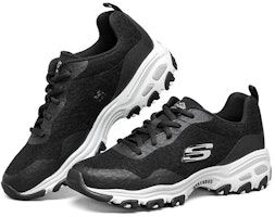 (W) Skechers D Lites 1.0 Sepatu Daddy Low-Top Hitam/Putih 896002-BKW Lookbook (W) Skechers D Lites 1.0 Sepatu Daddy Low-Top Hitam/Putih 896002-BKW
