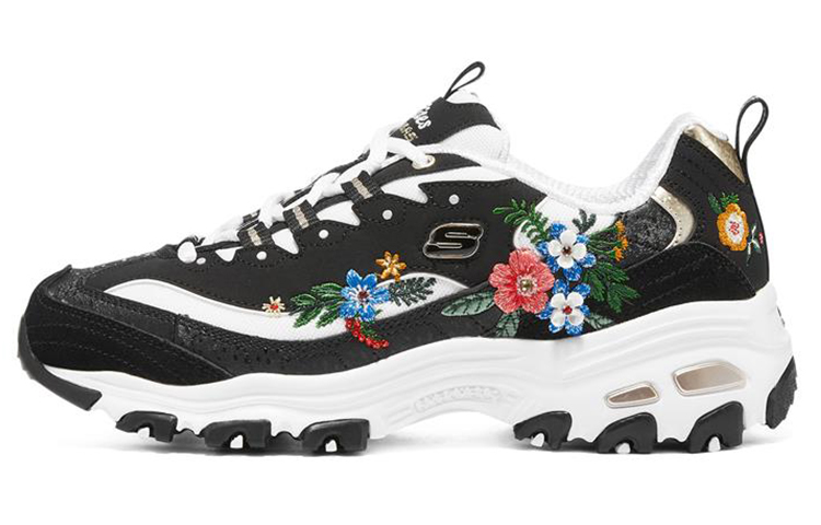 (Women) Skechers D'Lites 1.0 'Floral Black Multicolor' 149910-BKMT