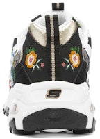 Skechers D'LITES 1.0 花卉 耐磨低筒運動休閒鞋 女款 黑彩色 Shop Skechers D'LITES 1.0 花卉 耐磨低筒運動休閒鞋 女款 黑彩色
