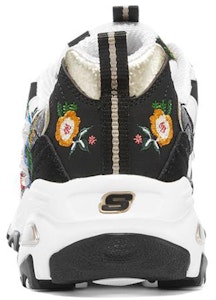 Skechers D'LITES 1.0 花卉 耐磨低筒運動休閒鞋 女款 黑彩色 Shop Skechers D'LITES 1.0 花卉 耐磨低筒運動休閒鞋 女款 黑彩色