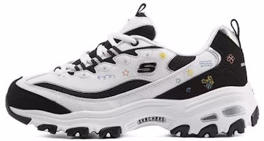(Women) Skechers D'Lites 1.0 'White Black' 896155-WBK (Women) Skechers D'Lites 1.0 'White Black' 896155-WBK