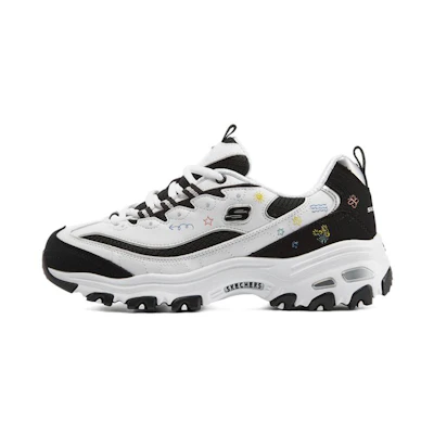 (W) Skechers D'Lites 1.0 'White Black'