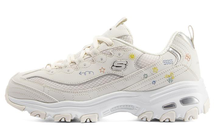 (Women) Skechers D'Lites 1.0 'White' 896155-OFWT