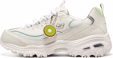 (Women) Skechers D'Lites 1.0 Shoes 'Cream White Green' 896187-OWGN (Women) Skechers D'Lites 1.0 Shoes 'Cream White Green' 896187-OWGN