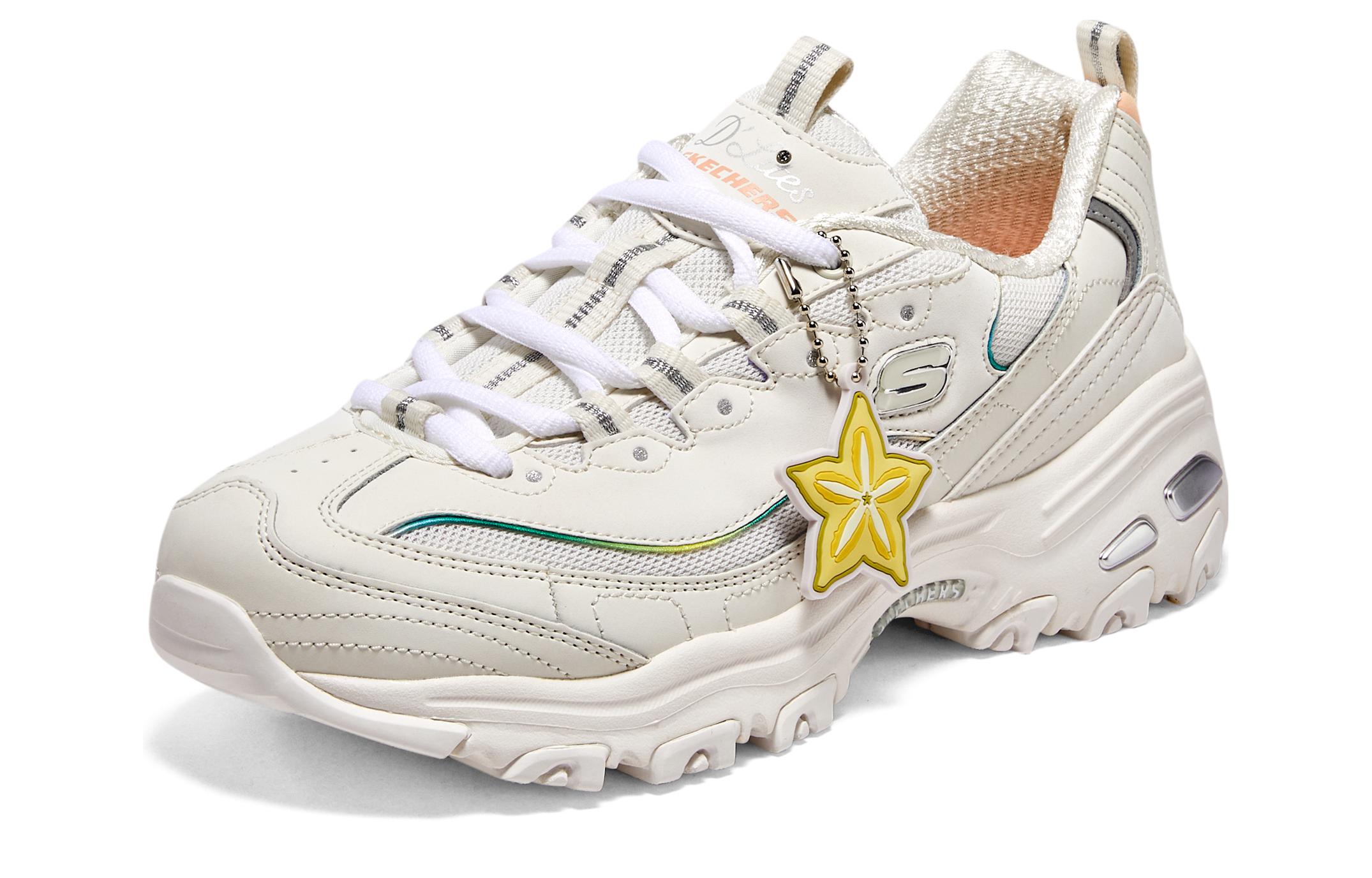 Lookbook (W) スケッチャーズ D'Lites 1.0 ベージュ/白/黄 896187-OFPK