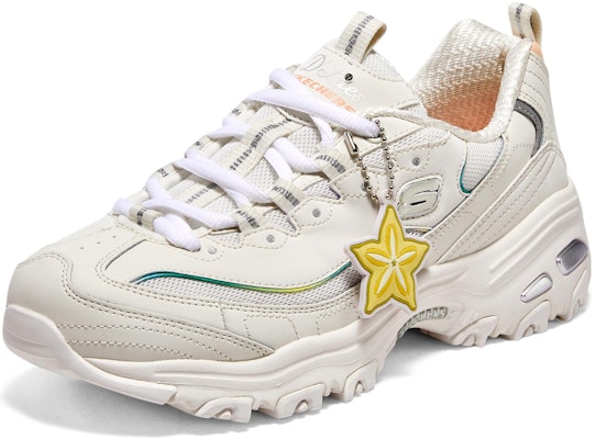 (Women) Skechers D'Lites 1.0 Shoes 'Beige White Yellow' 896187-OFPK Lookbook (Women) Skechers D'Lites 1.0 Shoes 'Beige White Yellow' 896187-OFPK