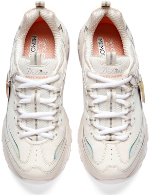 (Women) Skechers D'Lites 1.0 Shoes 'Beige White Yellow' 896187-OFPK Shop (Women) Skechers D'Lites 1.0 Shoes 'Beige White Yellow' 896187-OFPK