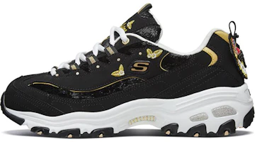 (Women) Skechers D'lites 1.0 Running Shoes Black 13170-BKGD (Women) Skechers D'lites 1.0 Running Shoes Black 13170-BKGD