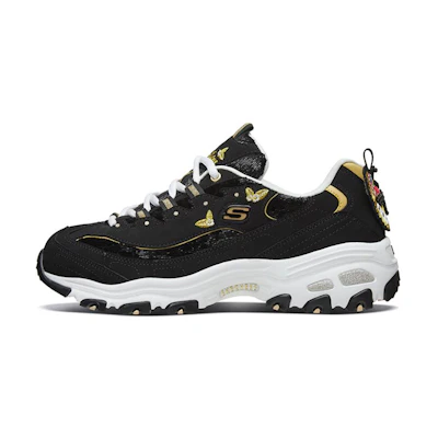 (W) Skechers D'lites 1.0 Running Shoes Black