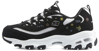 (Women) Skechers D'Lites 1.0 'Black White' 896155-BKW (Women) Skechers D'Lites 1.0 'Black White' 896155-BKW
