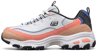 (Women) Skechers D'Lites 1.0 Running Shoes Grey/Orange 13146-WBLO (Women) Skechers D'Lites 1.0 Running Shoes Grey/Orange 13146-WBLO
