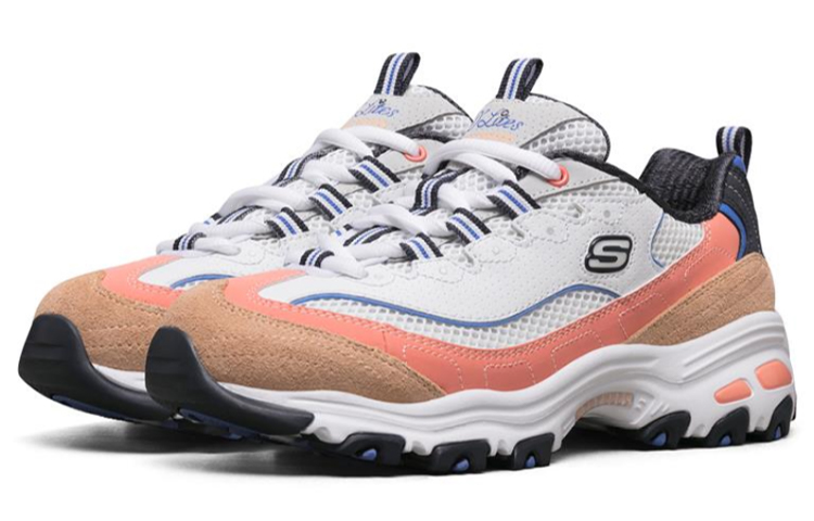 Lookbook (W) Skechers D'Lites 1.0 Zapatillas Running Gris/Naranja 13146-WBLO