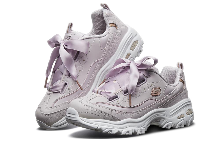 Lookbook Skechers D‘LITES 1.0 低筒 休閒運動鞋 女式 薰衣草色