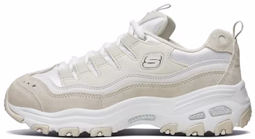 (Women) Skechers D Lites 1.0 Low-Top Sneakers Light-Brown/White 13141-WNT (Women) Skechers D Lites 1.0 Low-Top Sneakers Light-Brown/White 13141-WNT