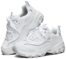 (W) Skechers D'Lites 1.0 Sepatu Dad Putih Pria Wanita 66666252-WHT Lookbook (W) Skechers D'Lites 1.0 Sepatu Dad Putih Pria Wanita 66666252-WHT