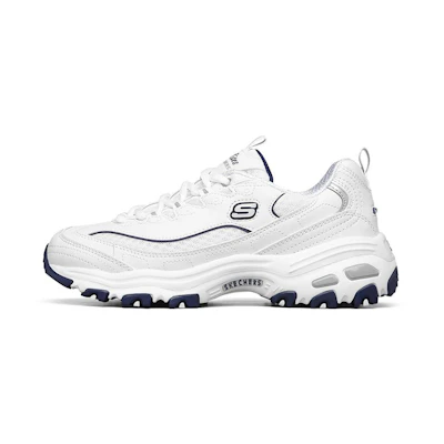 (W) Skechers D'Lites 1.0 low running Shoes White/Blue