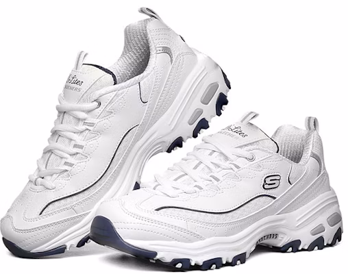 (Women) Skechers D'Lites 1.0 low running Shoes White/Blue 99999863-WNV Lookbook (Women) Skechers D'Lites 1.0 low running Shoes White/Blue 99999863-WNV