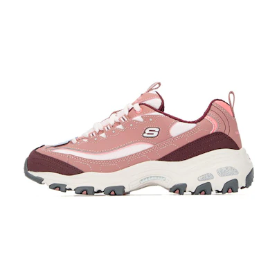 (W) Skechers D Lites Shoes 'Pink Red'