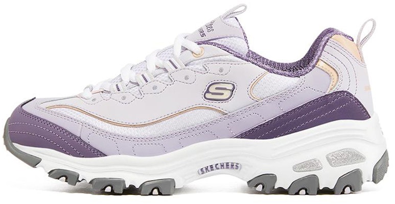 (Women) Skechers D'Lites 1.0 Low-Top Running Shoes White/Purple 13143-LAV Buy (Women) Skechers D'Lites 1.0 Low-Top Running Shoes White/Purple 13143-LAV