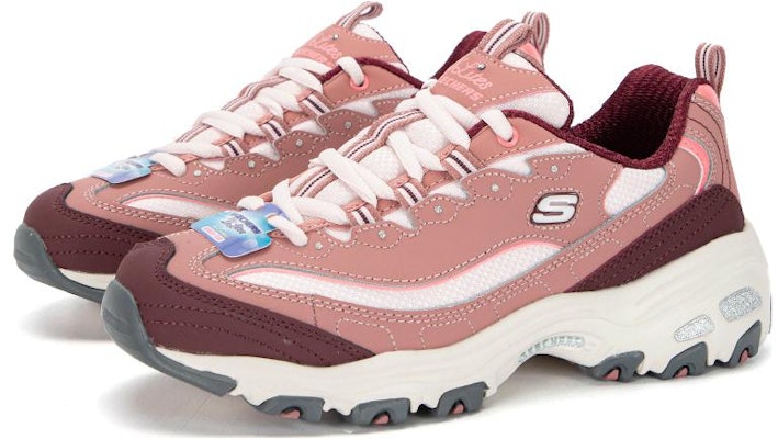 Skechers D‘LITES 1.0 奶茶熊 耐磨透氣 低筒 運動休閒鞋 女款 粉紅 Lookbook Skechers D‘LITES 1.0 奶茶熊 耐磨透氣 低筒 運動休閒鞋 女款 粉紅