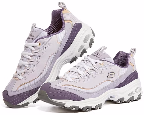 (W) スケッチャーズ D'Lites 1.0 白/紫 ローカット 13143-LAV Lookbook (W) スケッチャーズ D'Lites 1.0 白/紫 ローカット 13143-LAV